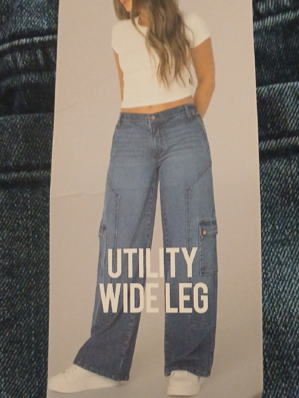 NWT Celebrity Pink Utility Wide Leg Cargo Jeans ■ Size 7/28